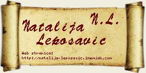 Natalija Leposavić vizit kartica